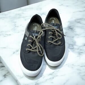 Sperry Top Sider Memory Foam Men’s Black Casual Memory Foam Boat Shoes 6.5M EUC